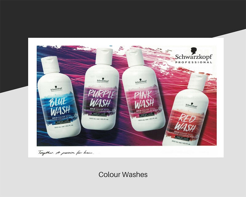 The latest colour wash shampoos available from 77 The Hill!