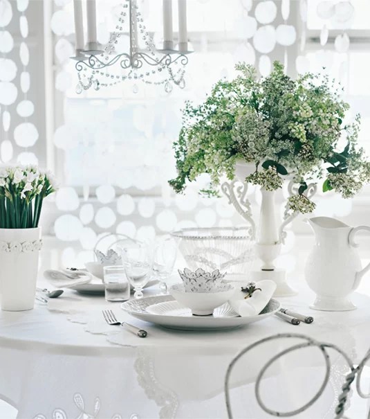 Delicate White Table Decoration ♥ Нежна бяла декорация за маса 79 ideas