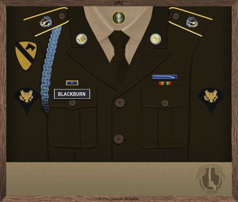 Reservist Blackburn.H 7th Cavalry Gaming