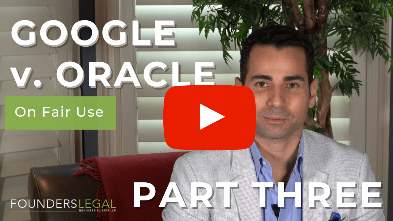 Google v. Oracle Fair Use in View of Google v. Oracle