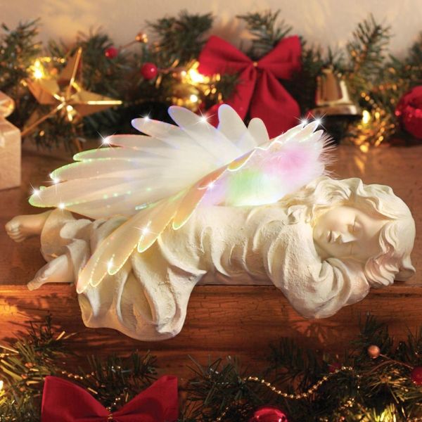Fiber Optic Sleeping Angel Christmas