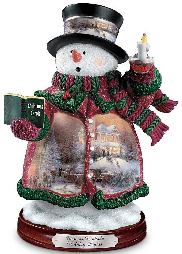 Holiday Lights Snowman Figurine Christmas