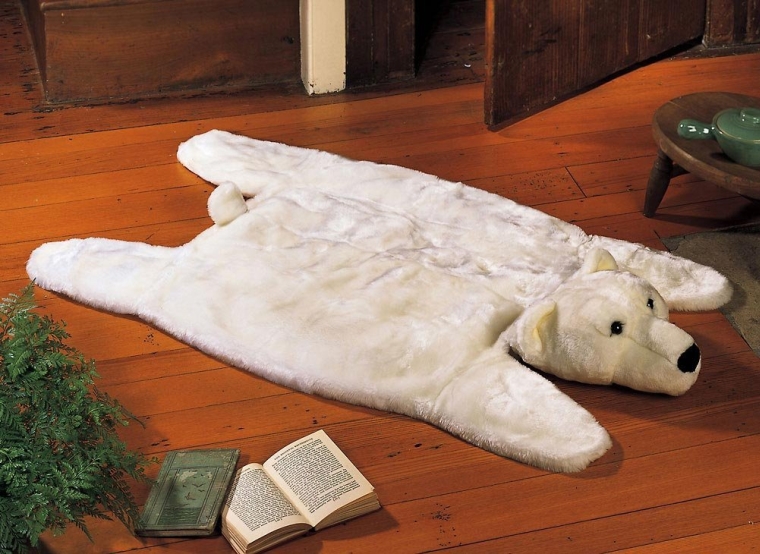 Polar Bear Cabin Decor Accent Rug Christmas