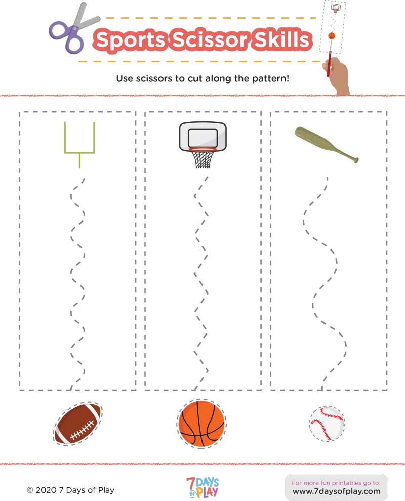 Sports Scissor Skills 7 Days of Play