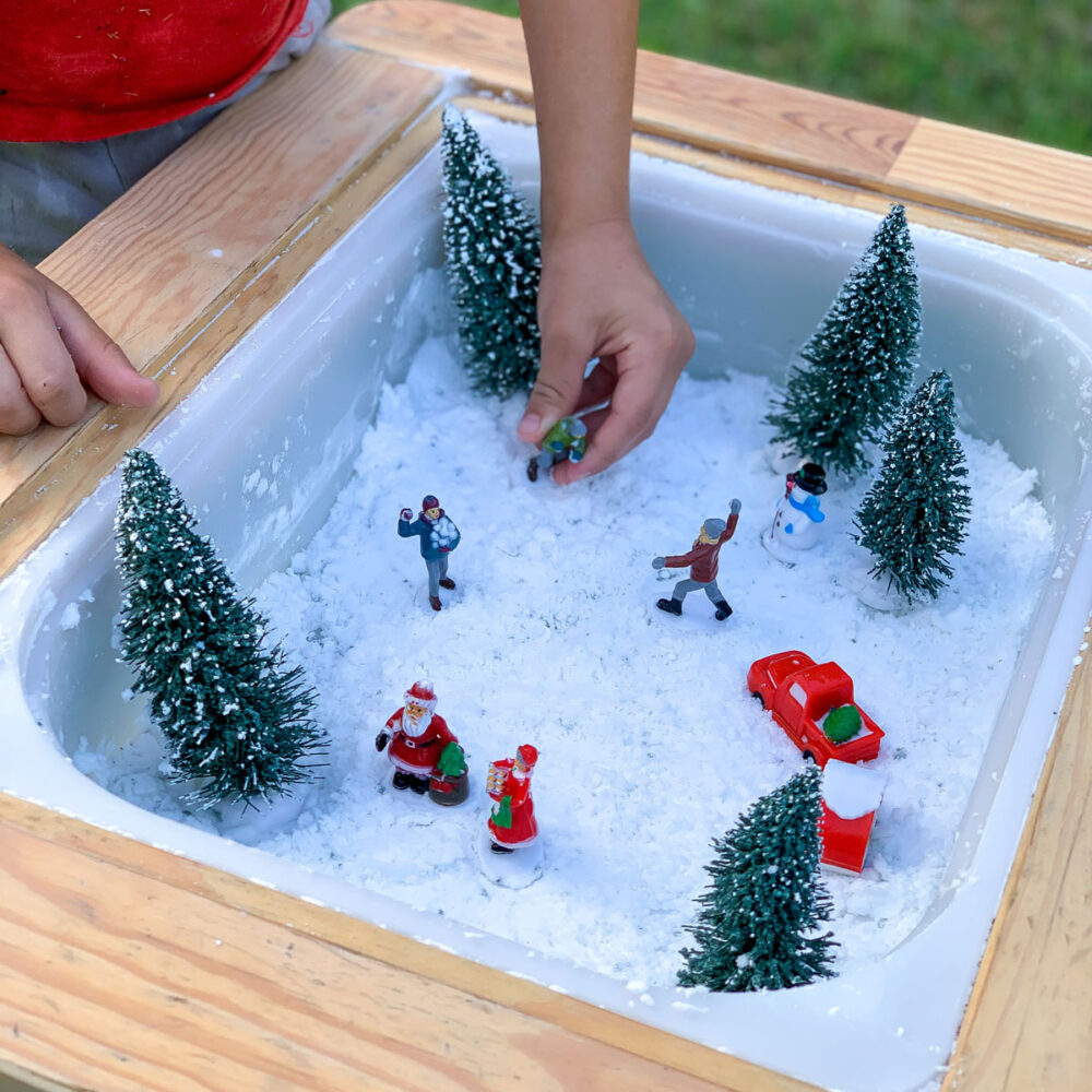 How To Make DIY Snow For Sensory Play 7 Days of Play