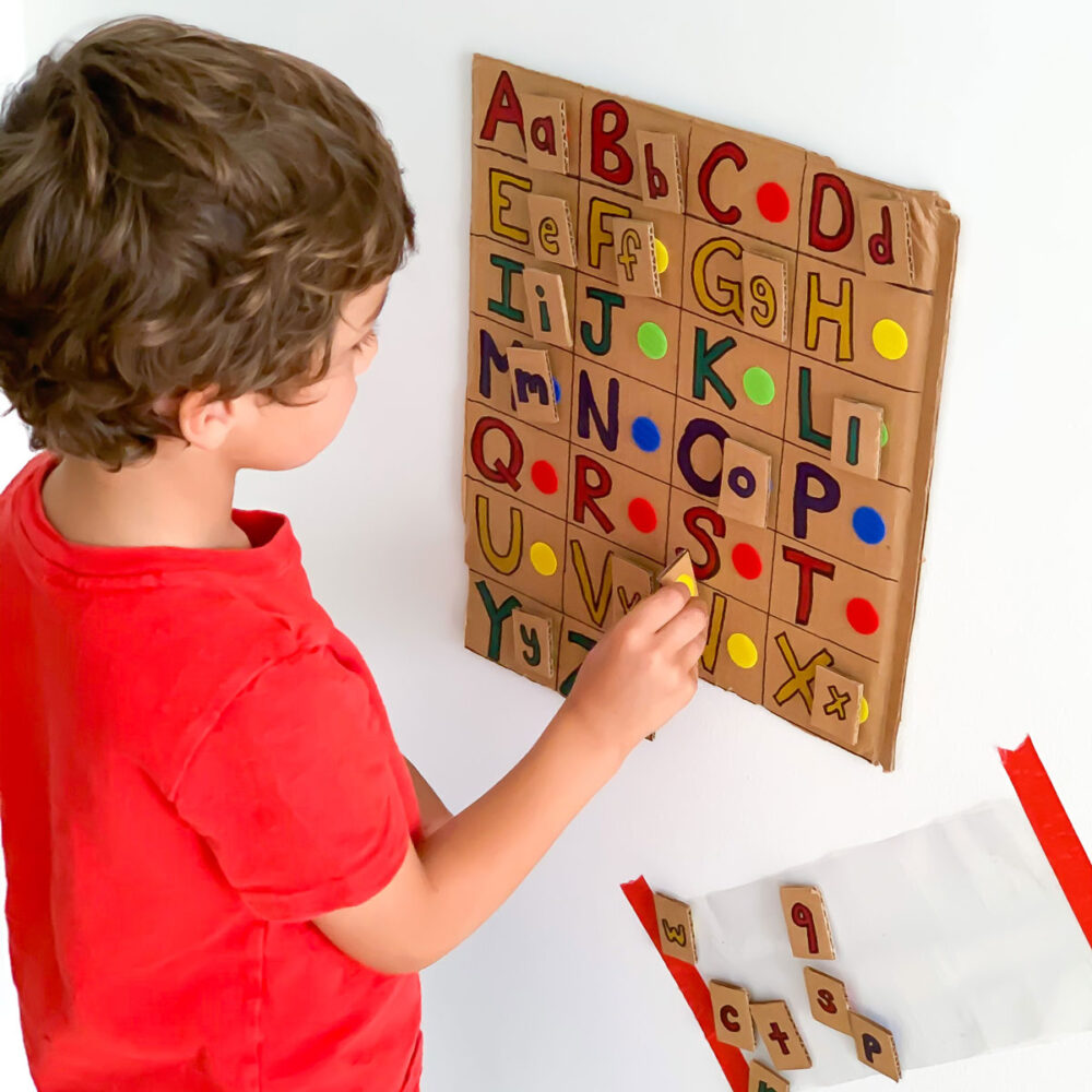 DIY Alphabet Matching Puzzle Teach Letter Recognition 7 Days of Play