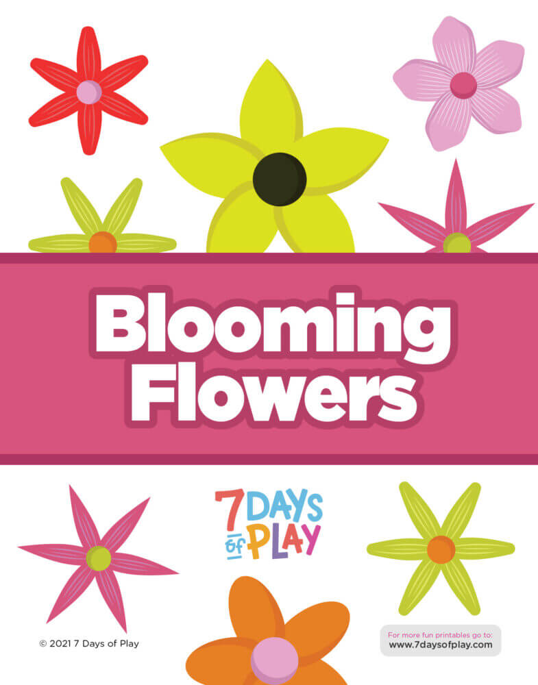 Blooming Paper Flowers Fun Printable 7 Days of Play