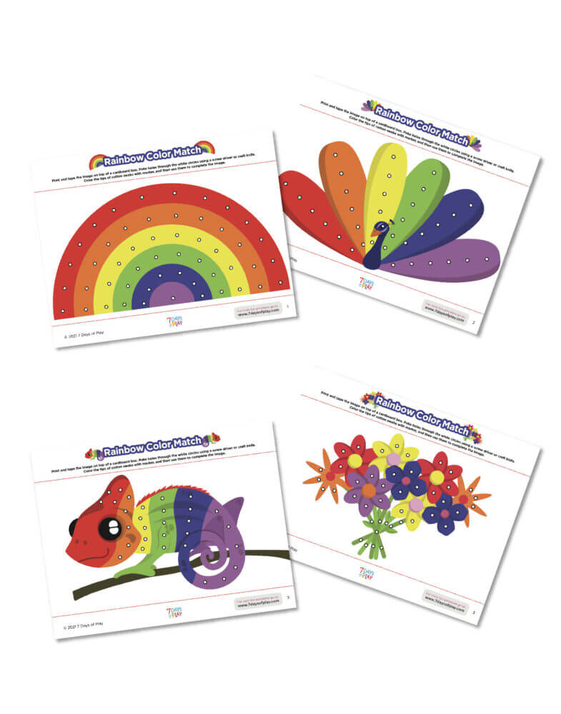 Rainbow Color Match Game 7 Days of Play