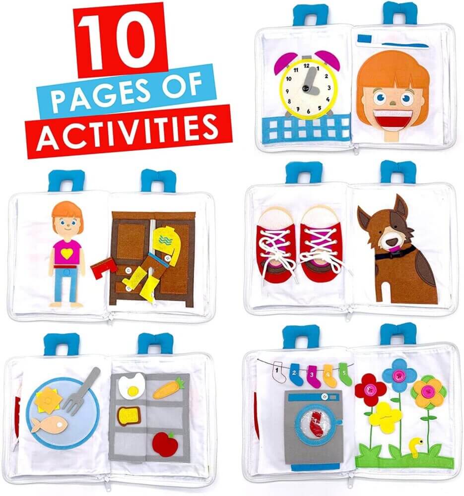 Life Skill Activity for Toddlers DIY Zipper Board 7 Days of Play