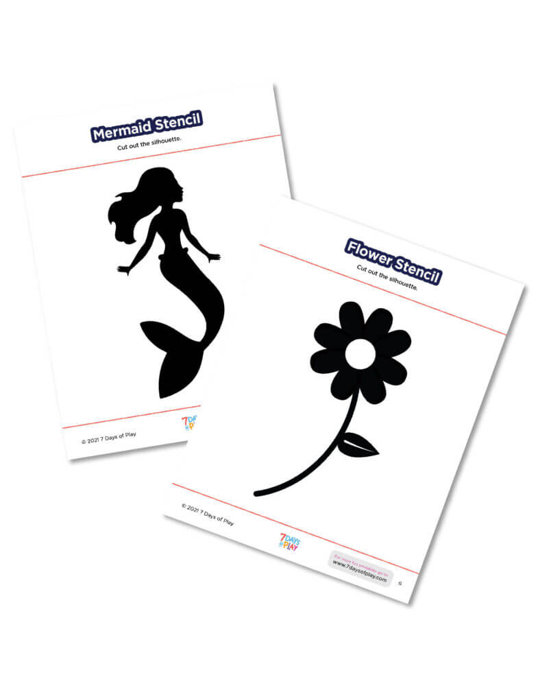 Stencil Art Bundle Fun Printable 7 Days of Play