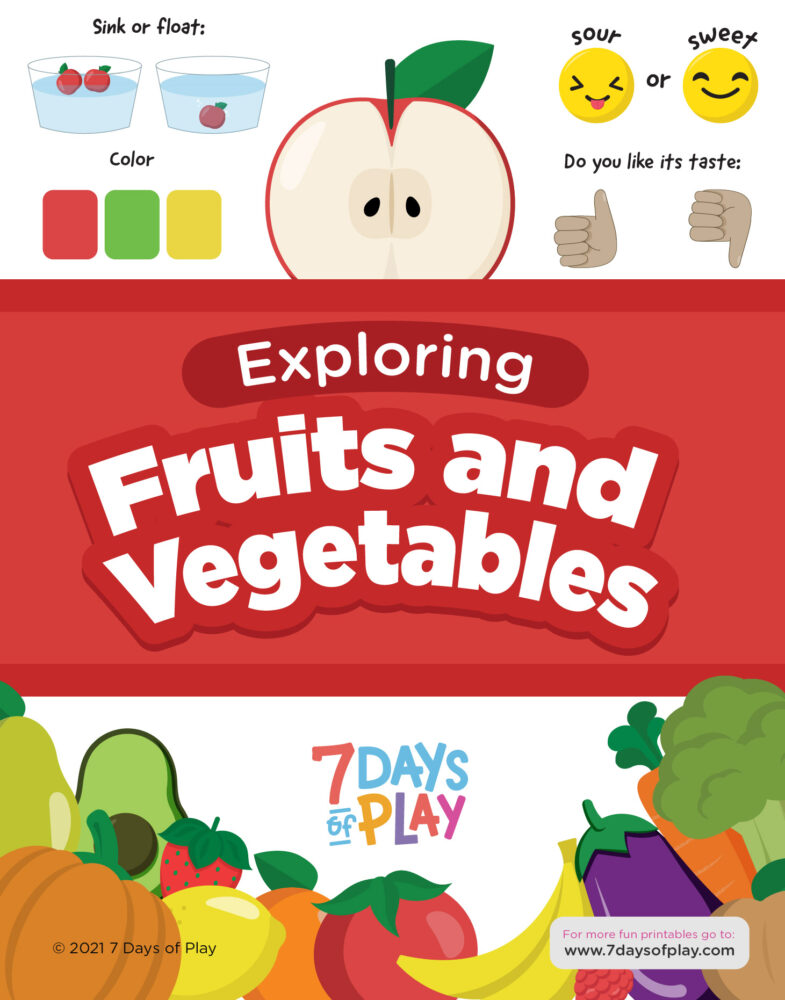 Exploring Fruits and Vegetables Activity for Kids 7 Days of Play