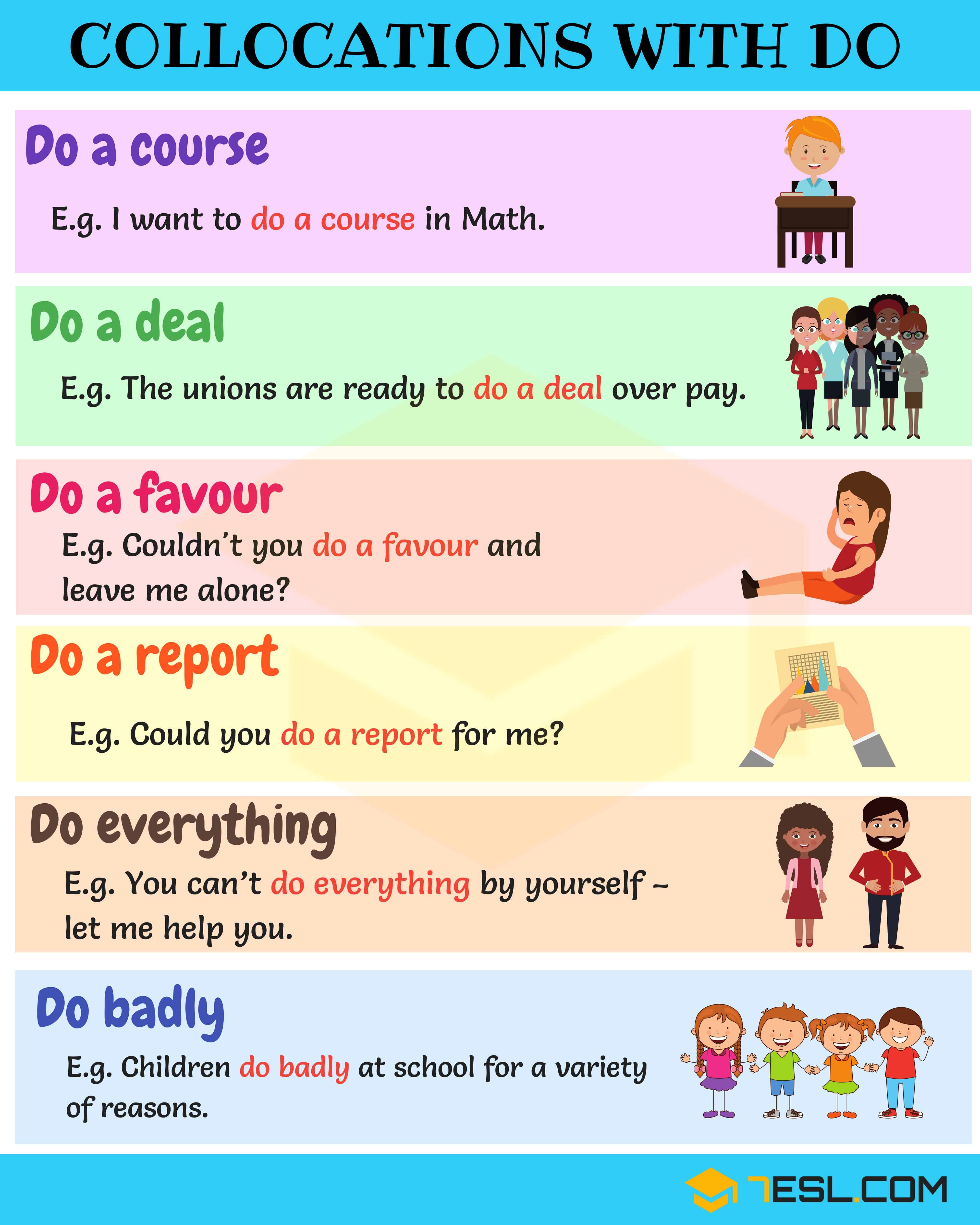 Collocations with DO 42 Useful Expressions with DO • 7ESL