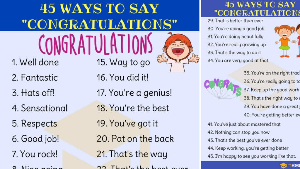 45 Ways to Say Congratulations in Writing & Speaking Congratulations