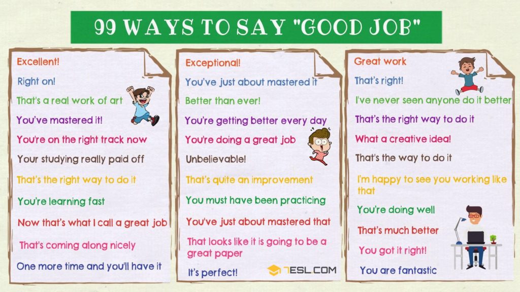What is another word for good job WordHippo