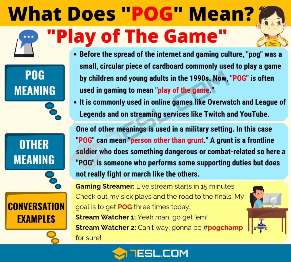 Pog Meaning, Origin, Examples and Related Gaming Terms • 7ESL