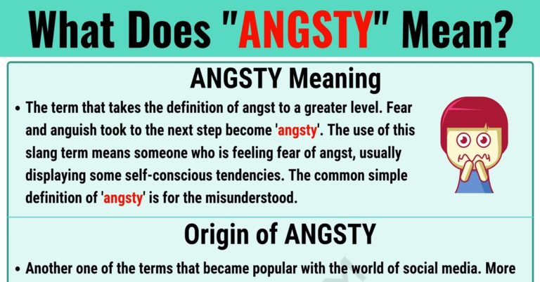 Angsty Meaning What Does Angsty Mean? with Useful Text Conversations