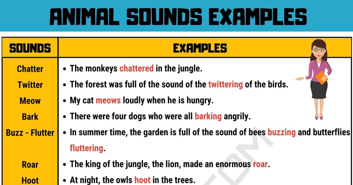85 Animal Noises List Pleasekeepyourmouth