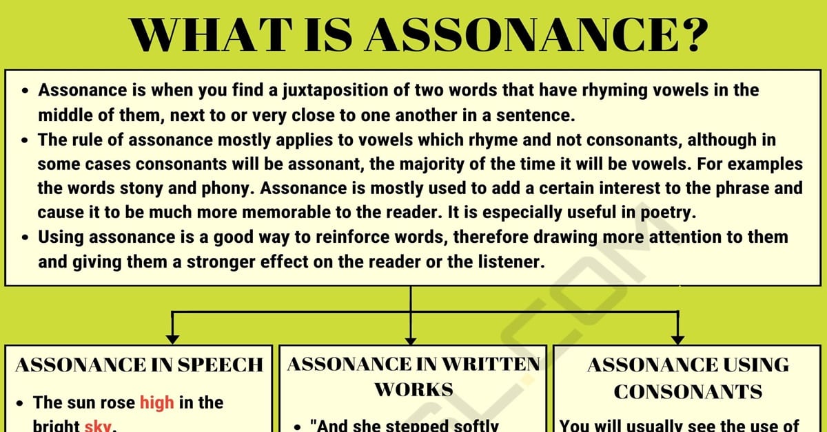 Assonance Definition and Useful Examples of Assonance • 7ESL