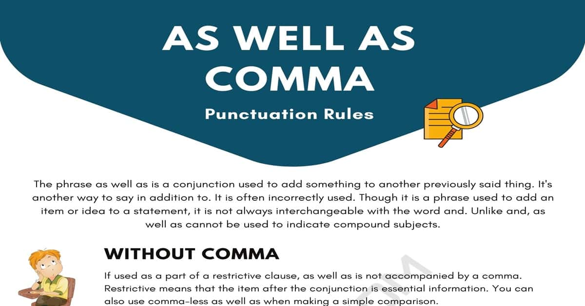 70以上 as well as comma in a sentence 264529As well as comma in a