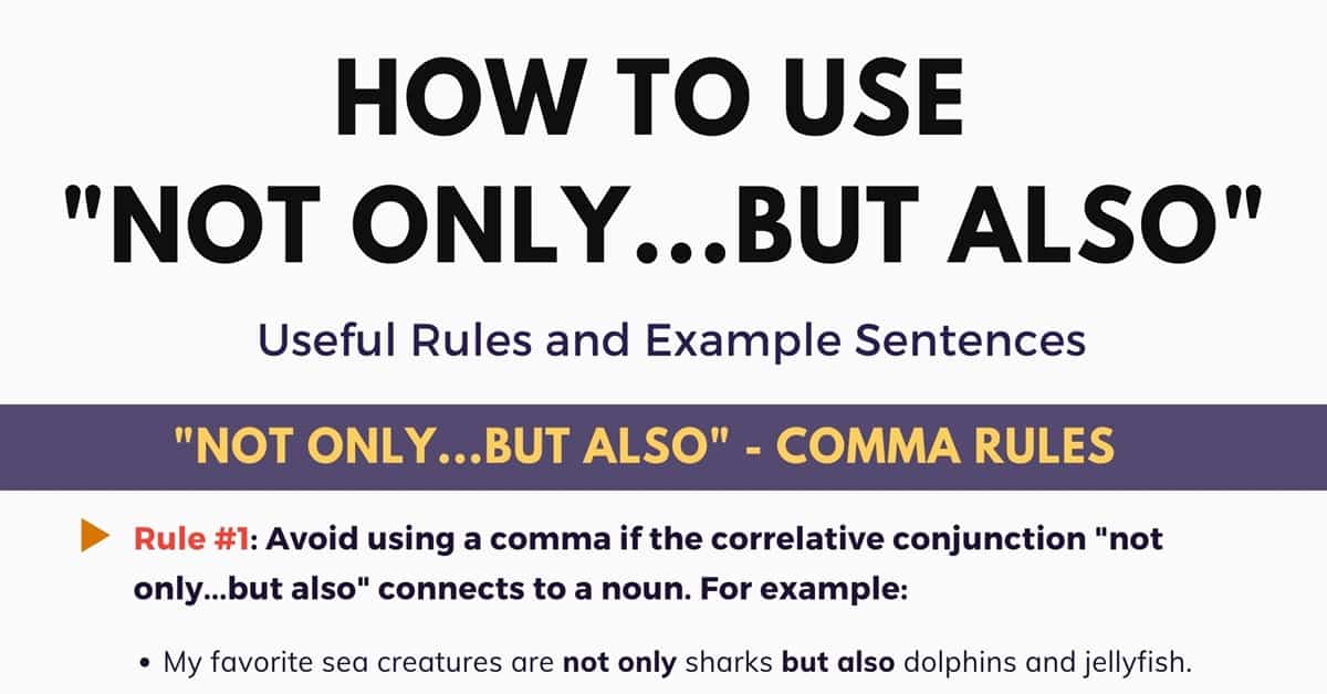 Not Only But Also Important Rules and Example Sentences • 7ESL