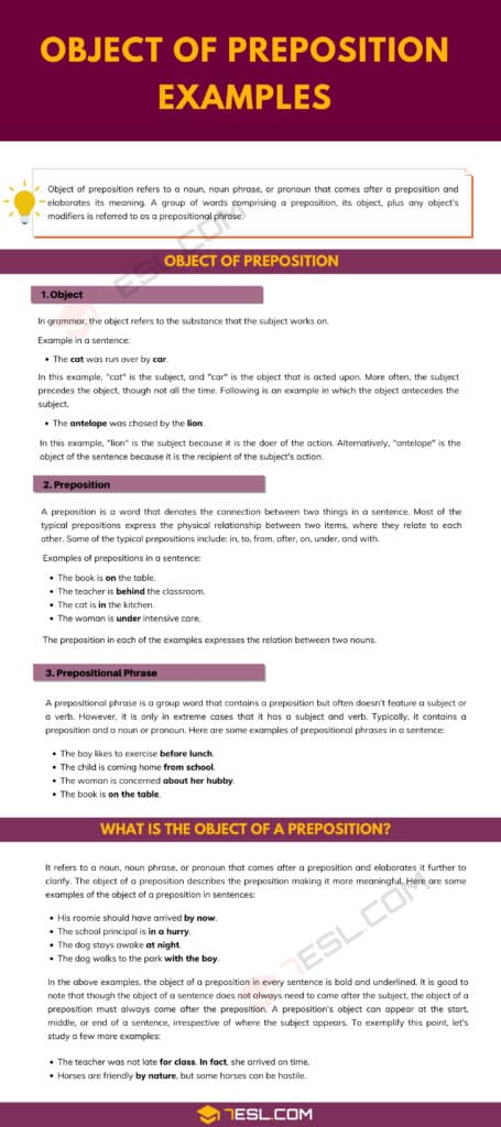 Object of Preposition: the Easiest Way to Get! • 7ESL
