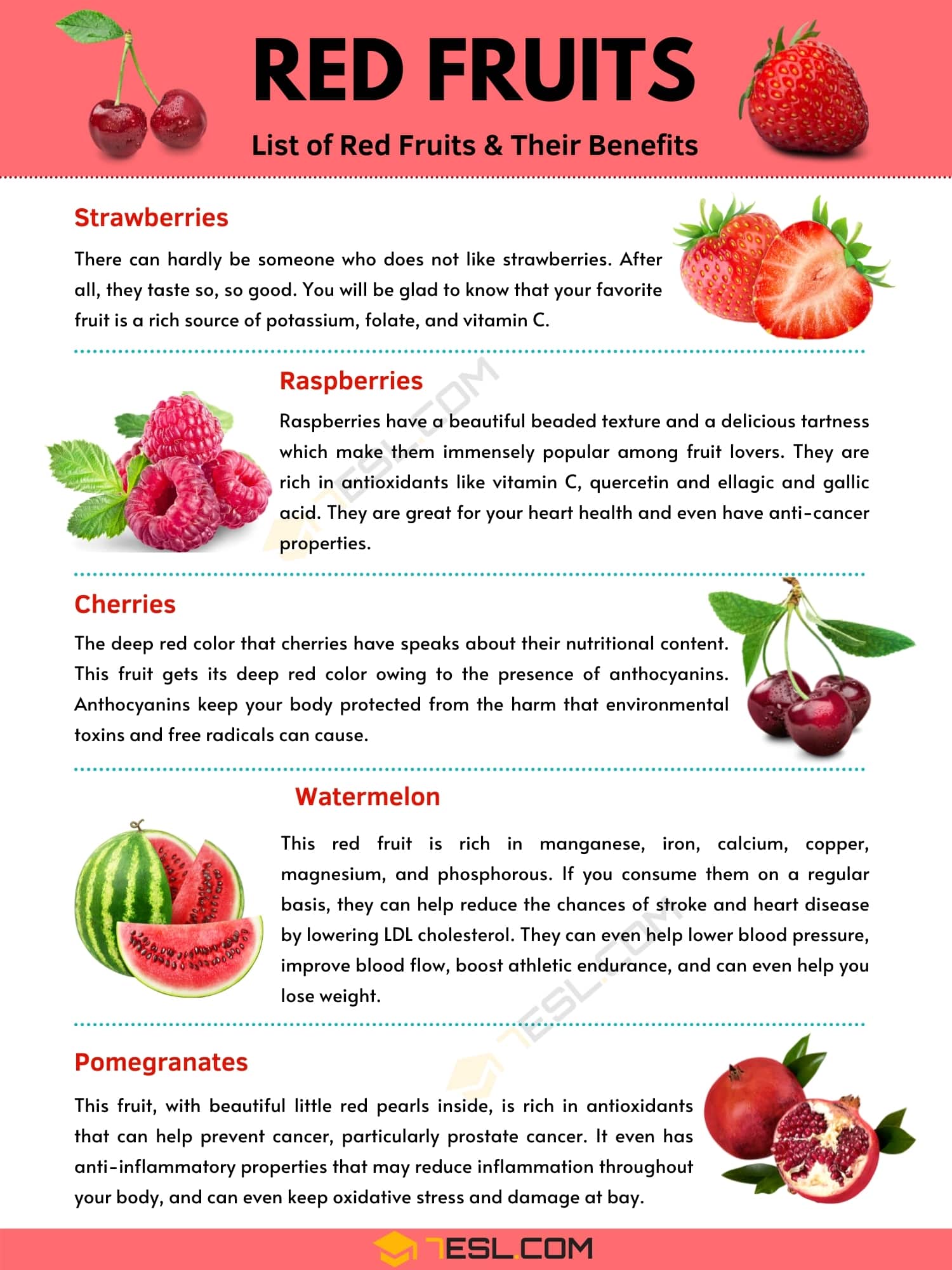Red Fruits List Of 20 Red Fruits Vegetables In English ESL Forums