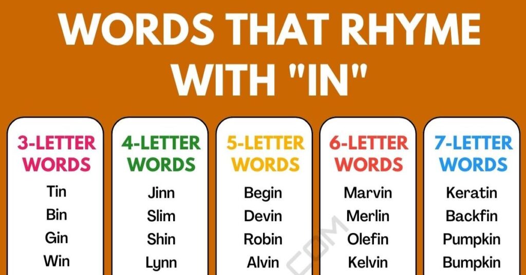 Rhyming Dictionary Archives • 7ESL