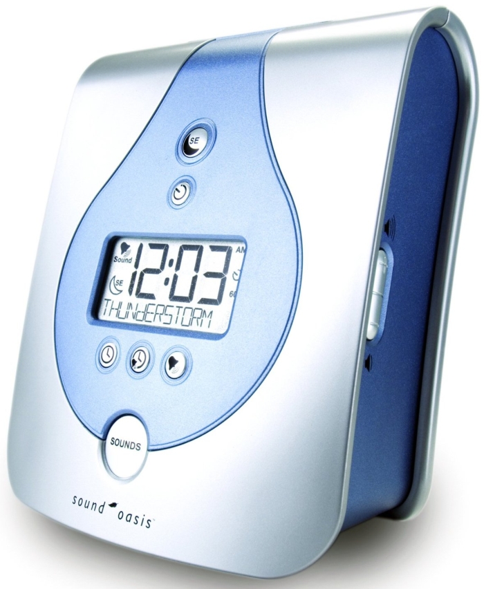 Natural Sounds Sleep Therapy System and Alarm Clock With 3 Soundcards