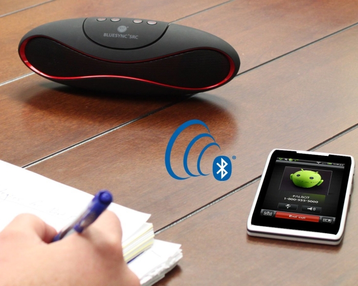 Portable Bluetooth Speaker & Receiver w/ Rechargeable Battery