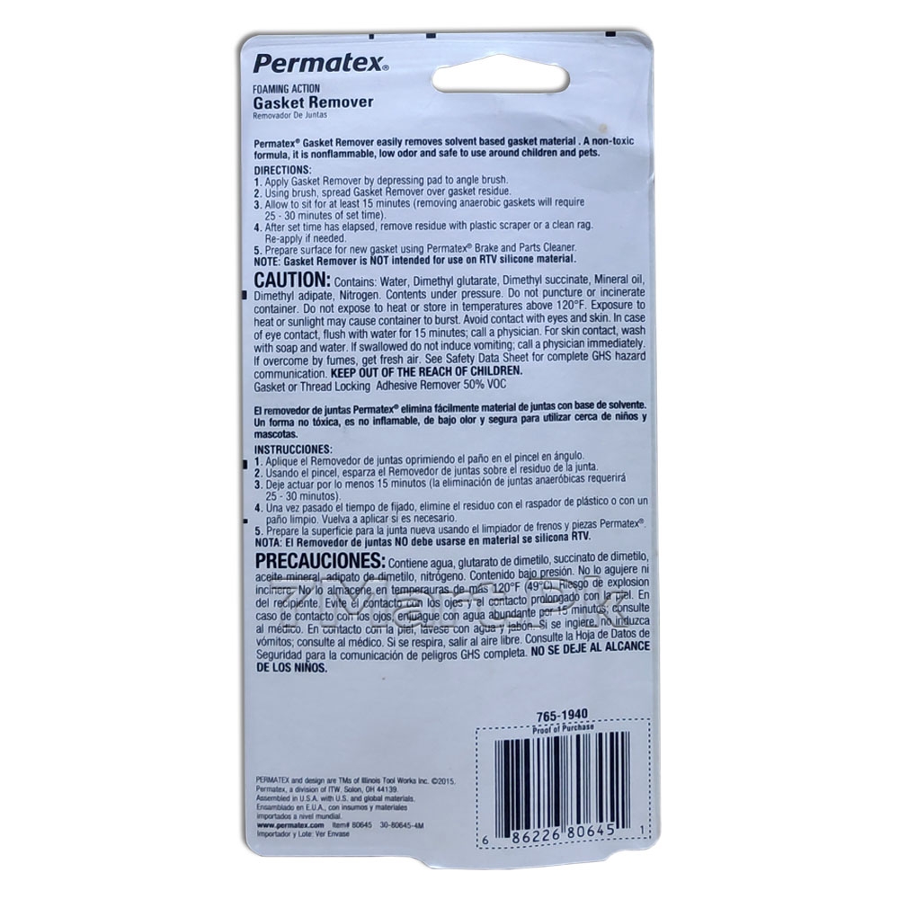 permatex foaming action gasket remover 7mart