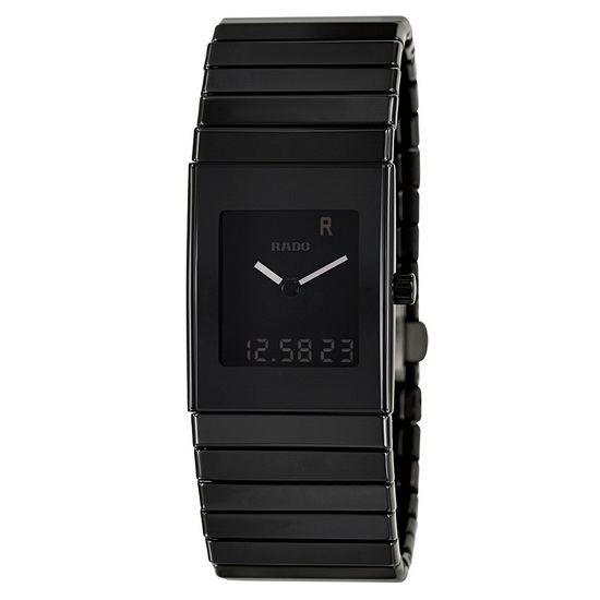 Rado Ceramica multi time mens wrist watch in all black ceramics Buy