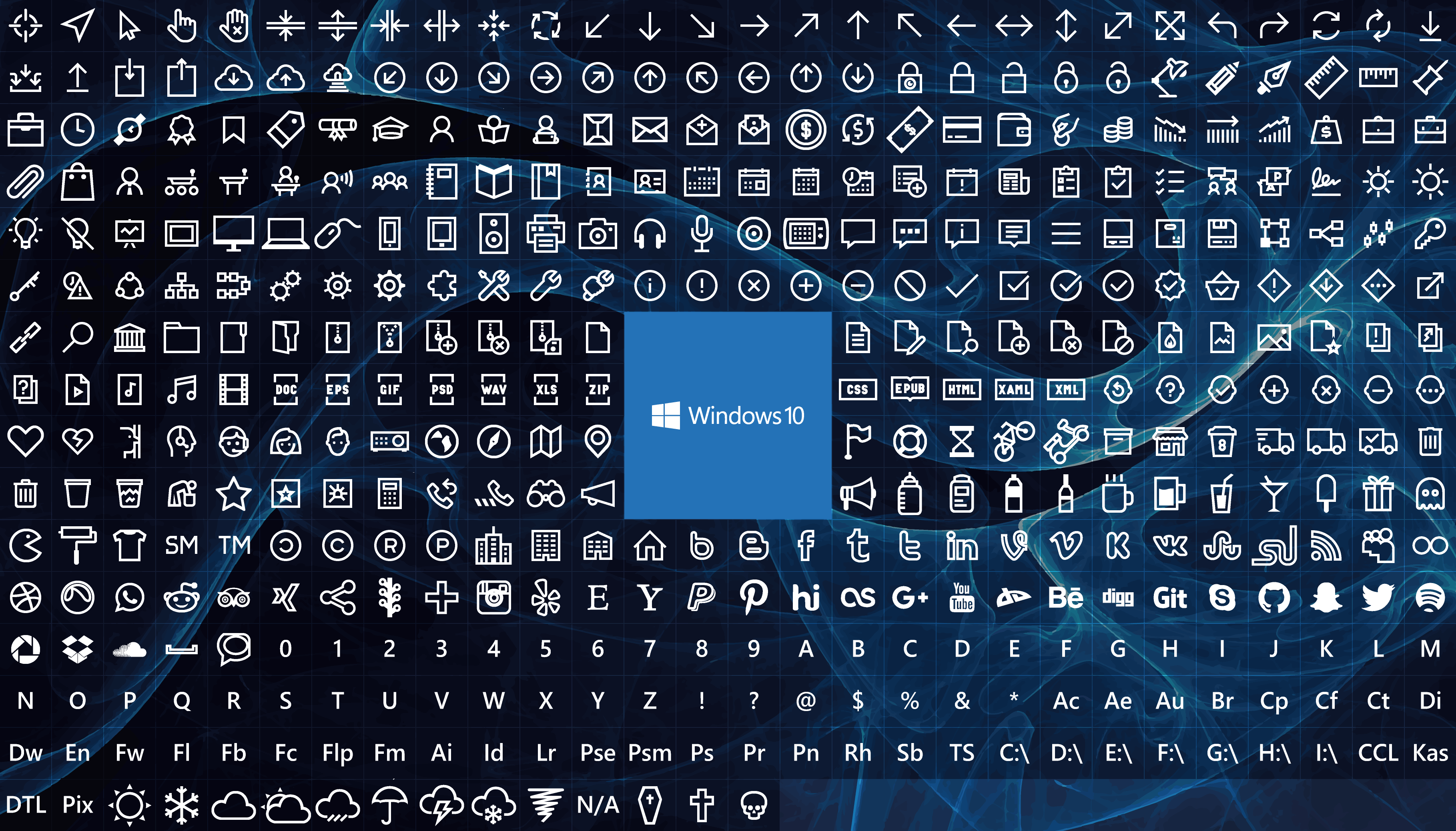 Windows 10 icons иконки ICO и PNG