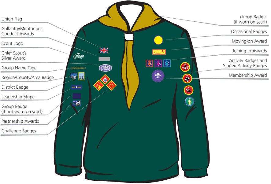7th Lichfield Scouts Cubs Badges and Awards