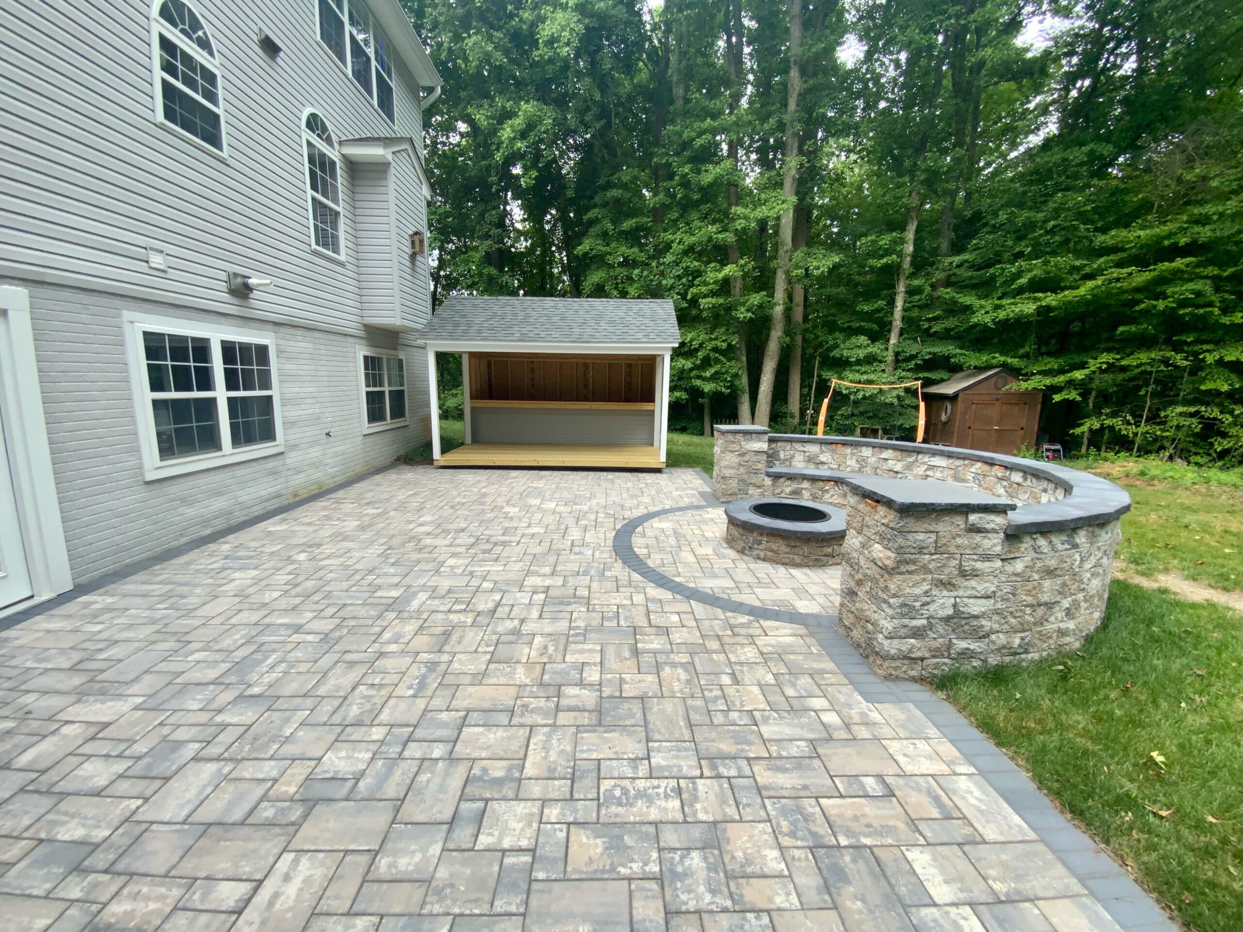 New Below Deck Patio And Fire Pit Bump Out 7th State Builders