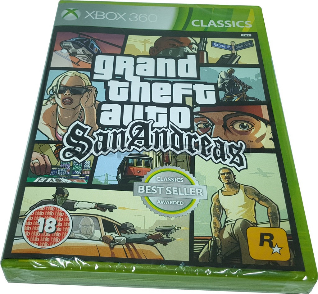 GTA SAN ANDREAS XBOX 360 NOWY GRAND THEFT AUTO SA 6882907637