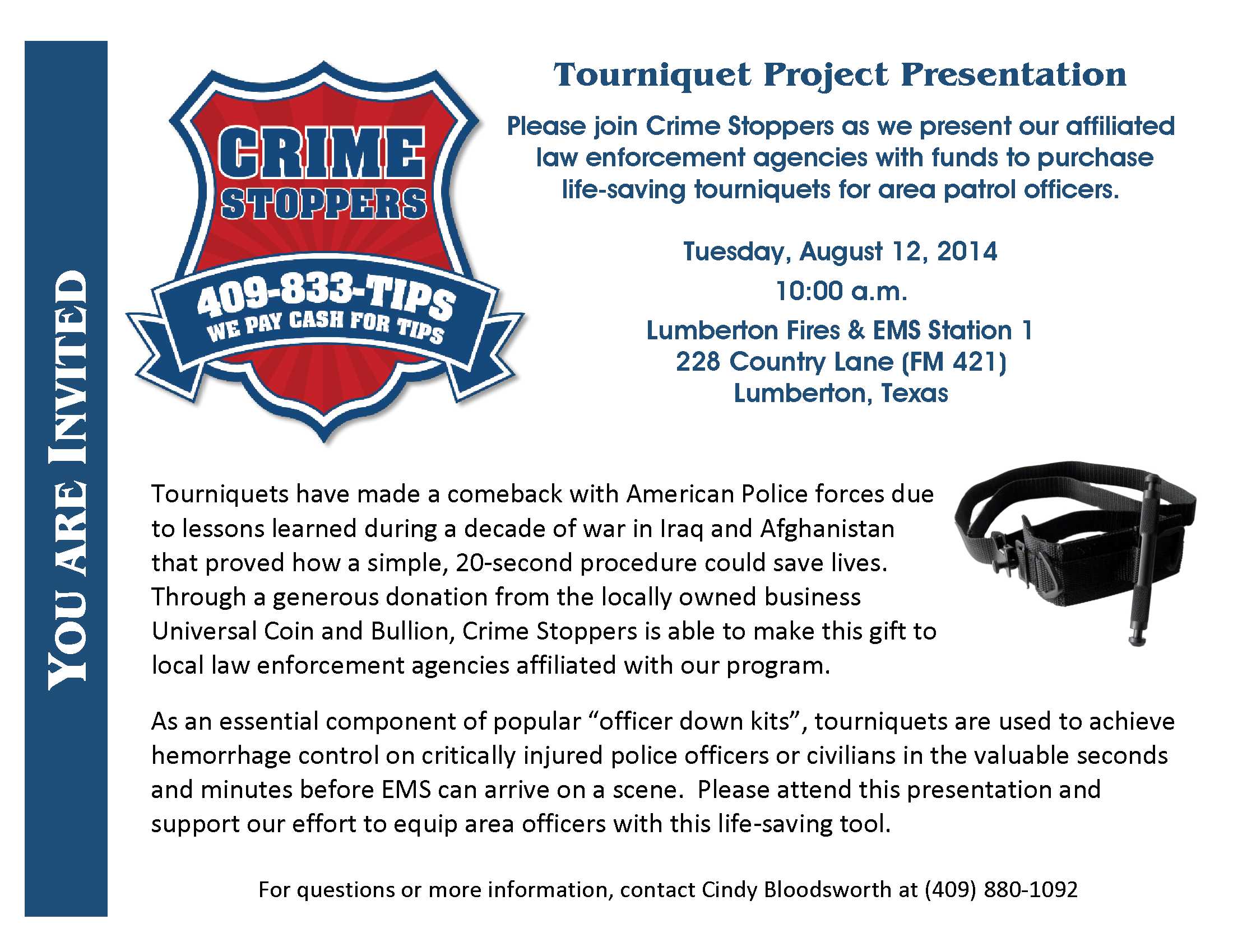Crime Stopper Tourniquet Project Presentation Crime