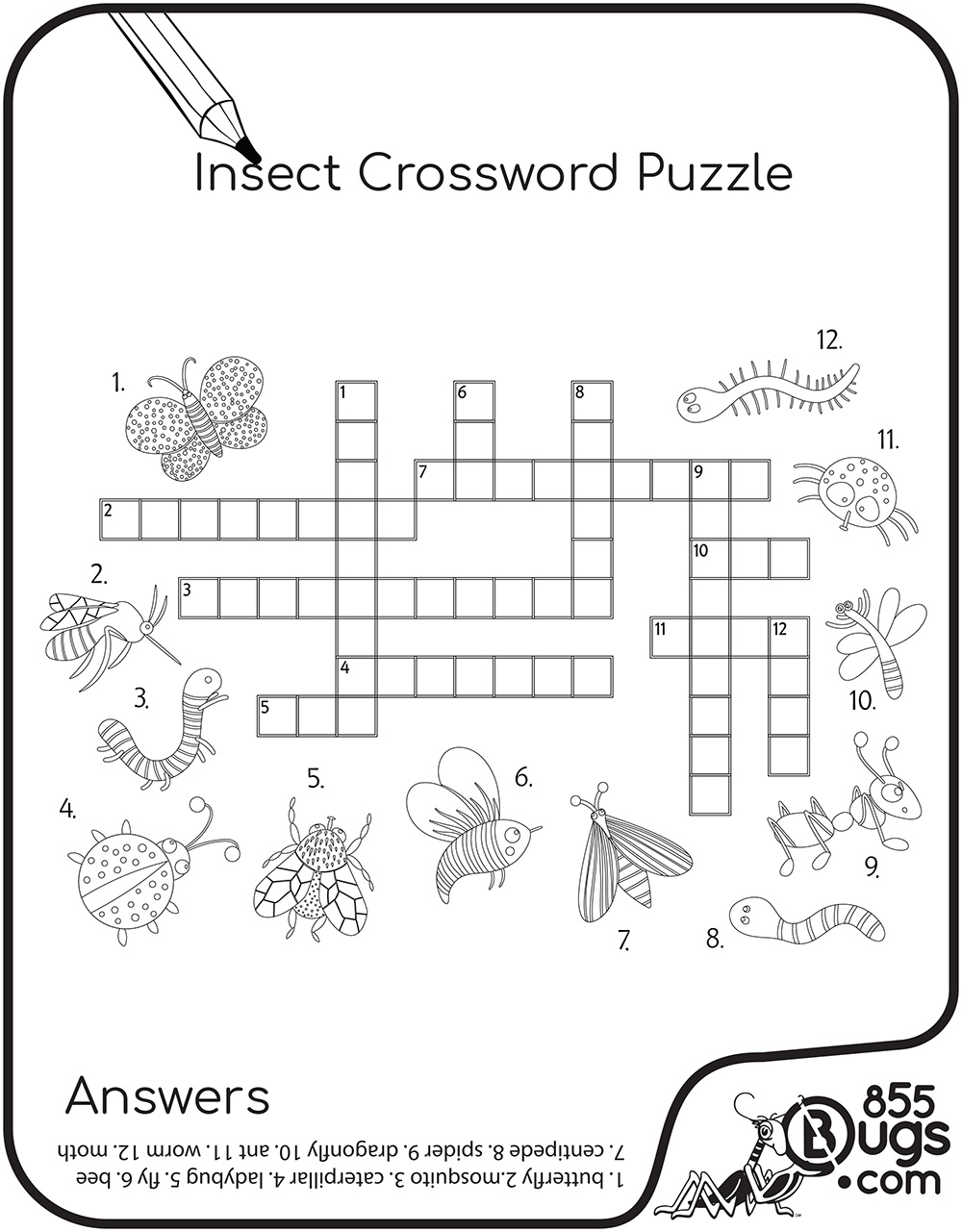 Teach Me About Bugs Activity Sheets 855Bugs Pest Control