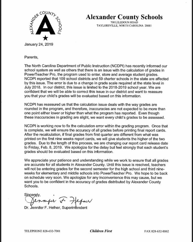 Alexander County Report Cards Delayed By State Computer Glitch