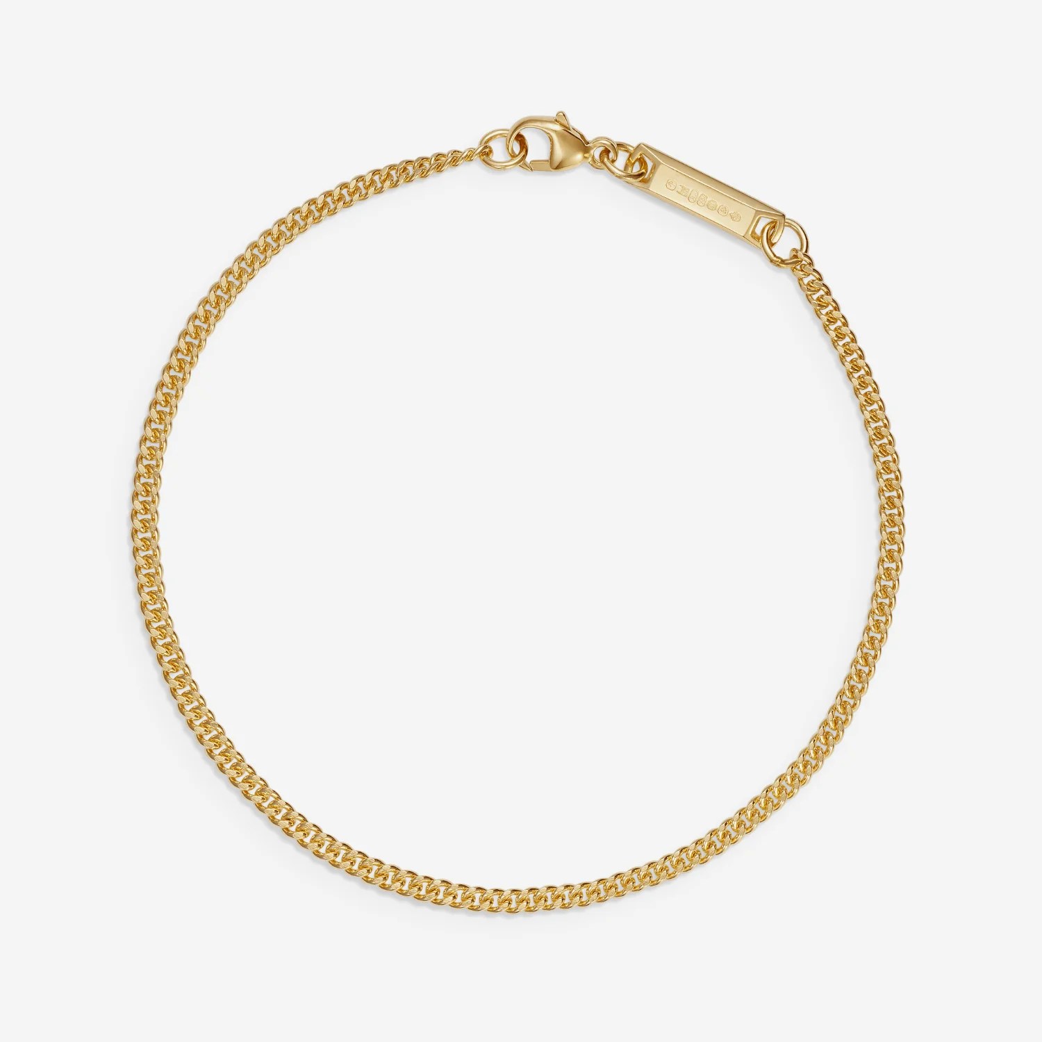 886 Fine Curb Chain Bracelet in 18ct Yellow Gold 886 Royal Mint