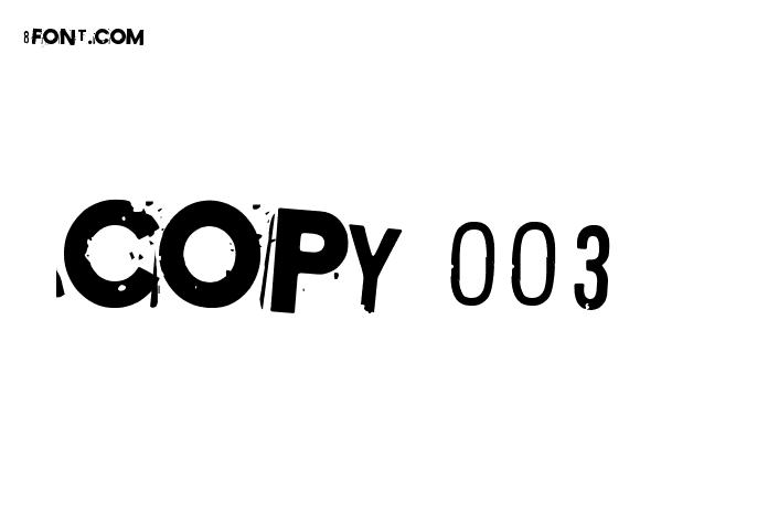 Copy 003 - Free Font Download