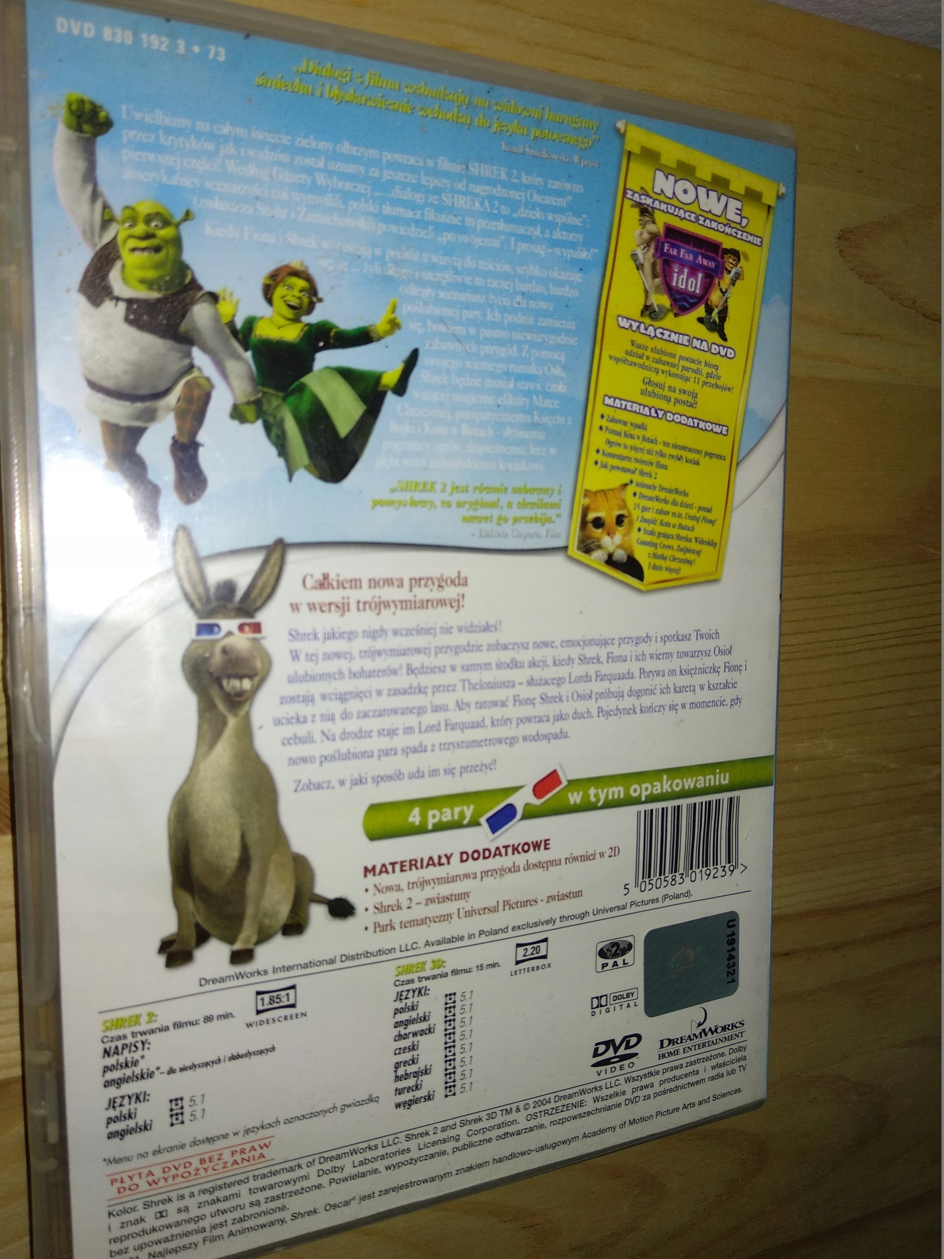 SHREK 2 EDYCJA SPECJALNA 2xDVD PO POLSKU 7520515454 oficjalne