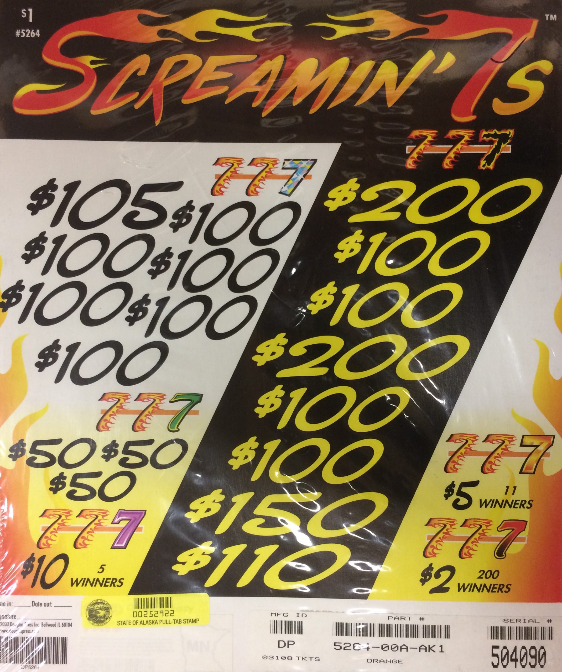 Sscreaming 7's526400aak1 Alaska Wholesale Distributors