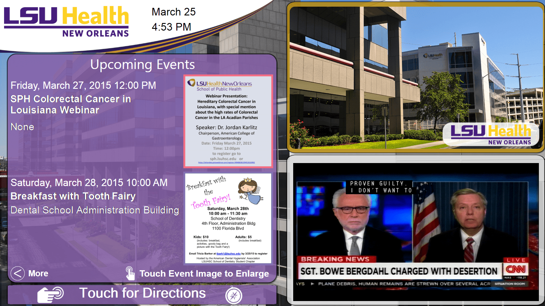Digital Signage Documentation LSU Health New Orleans