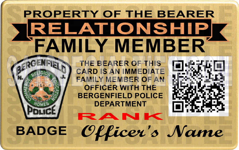 Police Gold Card Cards
