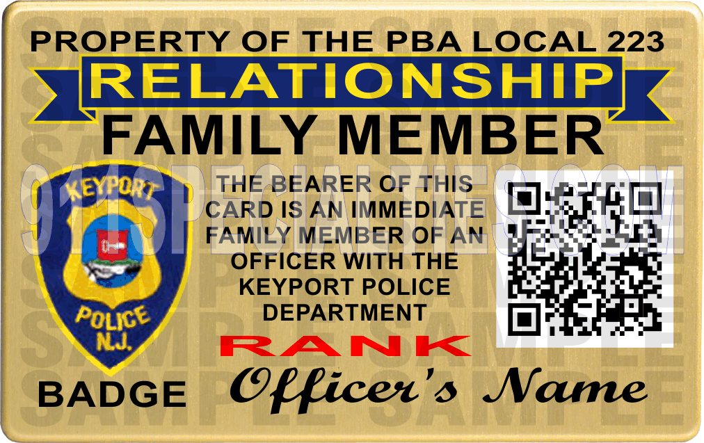 Police Gold Card Cards