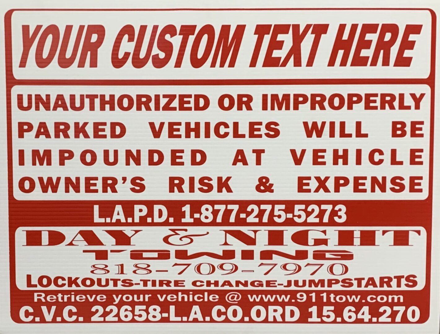 Private Property Impound Day & Night Towing