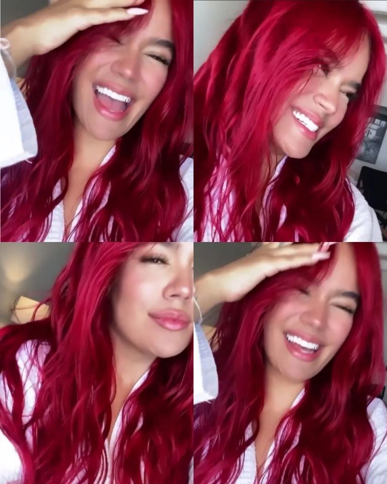 Karol G estrena cabello rojo vibrante; la comparan con 'La Sirenita