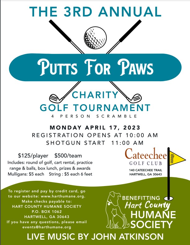 3rd Annual Putts for Paws Charity Golf Tournament 92.1 WLHR