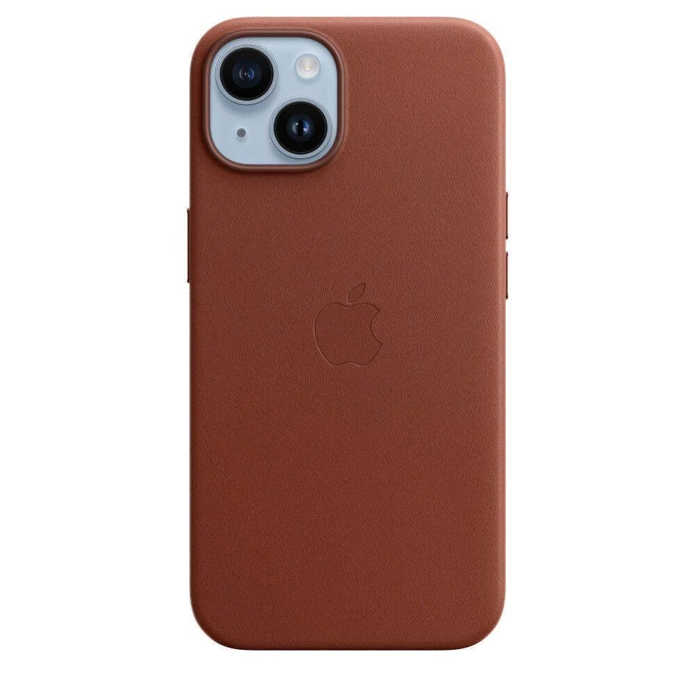 apple iphone 14 plus leather case with magsafeumber