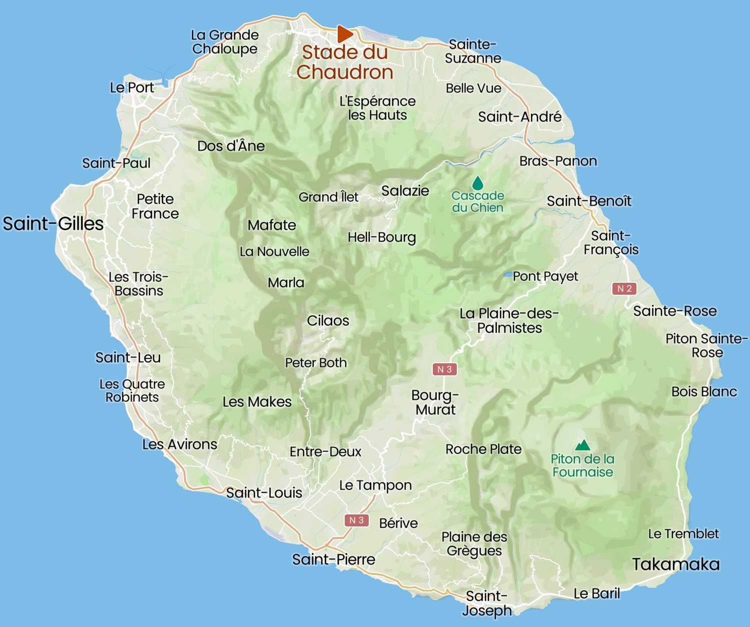 Un complexe sportif au Chaudron à StDenis de La Réunion 97land
